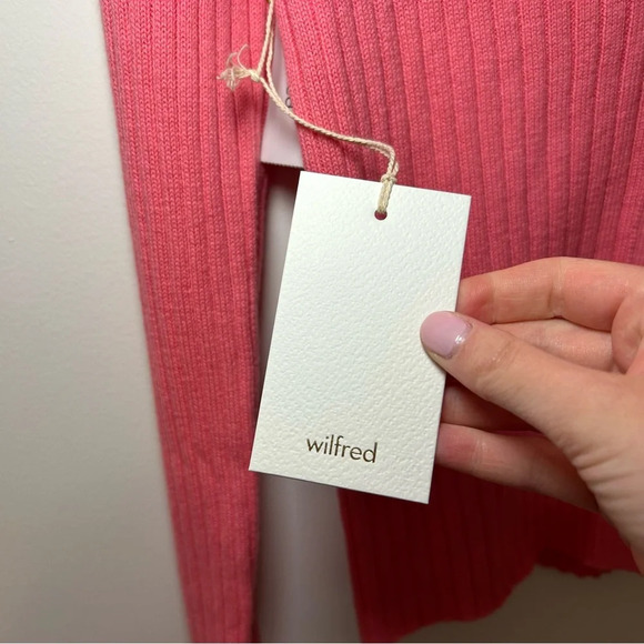 Aritzia Wilfred Pink Manila Cardigan Sweater Size S NWT - Picture 8 of 9